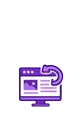 Icône représentant la refonte d’un site internet