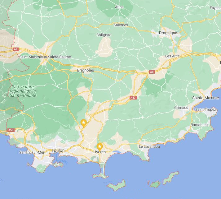 Zone d’intervention Agence Web 83 – création de sites internet dans le Var Carte du Var montrant la zone d’intervention de Agence Web 83 pour la création de sites internet à Toulon, Hyères, Brignoles, Draguignan et dans les principales villes du département.